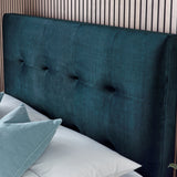 Walkworth  Ottoman Vogue Blue(Deep Ocean) Velvet Bed