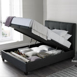 Walkworth Ottoman Pendle Slate Fabric Bed