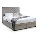 Wilton Deep Buttoned 4 Drawer Bed - Grey