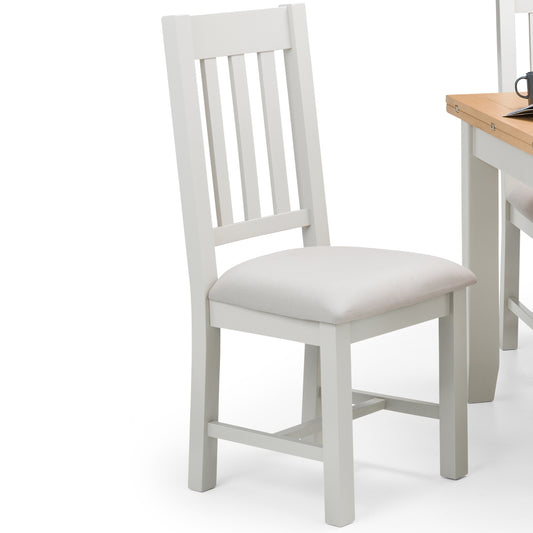 Richmond Dining Chair White Oak Solids & Veneers with Elephant Grey(2 Chairs)