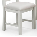 Richmond White Oak Flip Top Dining Table & Dining Chair White Oak solids Veneers with Elephant Grey(6 Chairs)