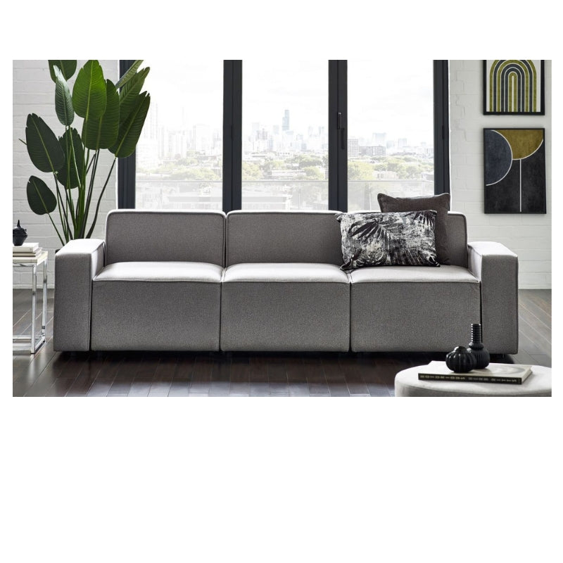 Lago Combination Sofa Grey Linen