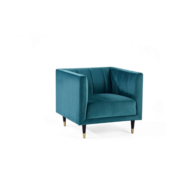 Salma Scalloped Back Set or 3 Seater or 2 Seater or 1 Seater Sofa/Arm Chair Teal