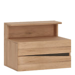 Kensington Grained Oak Bedside Cabinet Drawers -left Or Right Contemporary Finish With Wall Fixing - FURNITURE CURLS