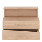 Kensington Grained Oak Bedside Cabinet Drawers -left Or Right Contemporary Finish With Wall Fixing - FURNITURE CURLS