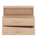 Kensington Grained Oak Bedside Cabinet Drawers -left Or Right Contemporary Finish With Wall Fixing - FURNITURE CURLS