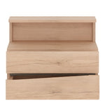 Kensington Grained Oak Bedside Cabinet Drawers -left Or Right Contemporary Finish With Wall Fixing - FURNITURE CURLS