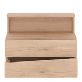 Kensington Grained Oak Bedside Cabinet Drawers -left Or Right Contemporary Finish With Wall Fixing - FURNITURE CURLS