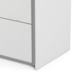 Verona Sliding Wardrobe 120cm White with White Doors 2or5 Shelves - FURNITURE CURLS