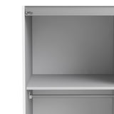 Verona Sliding Wardrobe 120cm White with White Doors 2or5 Shelves - FURNITURE CURLS