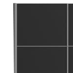 Verona Sliding Wardrobe 120cm Matt Black + Matt Black Door 2or5 Shelves - FURNITURE CURLS