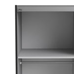 Verona Sliding Wardrobe 120cm Matt Black + Matt Black Door 2or5 Shelves - FURNITURE CURLS