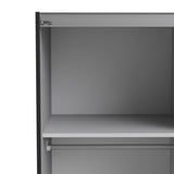 Verona Sliding Wardrobe 120cm Matt Black + Matt Black Door 2or5 Shelves - FURNITURE CURLS