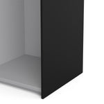 Verona Sliding Wardrobe 120cm Matt Black + Matt Black Door 2or5 Shelves - FURNITURE CURLS