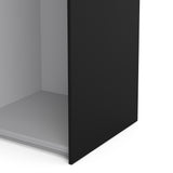Verona Sliding Wardrobe 120cm Matt Black + Matt Black Door 2or5 Shelves - FURNITURE CURLS