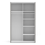 Verona Sliding Wardrobe 120cm Matt Black + Matt Black Door 2or5 Shelves - FURNITURE CURLS