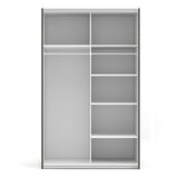 Verona Sliding Wardrobe 120cm Matt Black + Matt Black Door 2or5 Shelves - FURNITURE CURLS