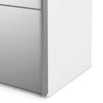 Verona Sliding Wardrobe 180cm White with (White +Mirror) Doors 2or5 Shelves - FURNITURE CURLS