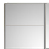 Verona Sliding Wardrobe 180cm Oak with Mirror Doors 2or5 Shelves - FURNITURE CURLS