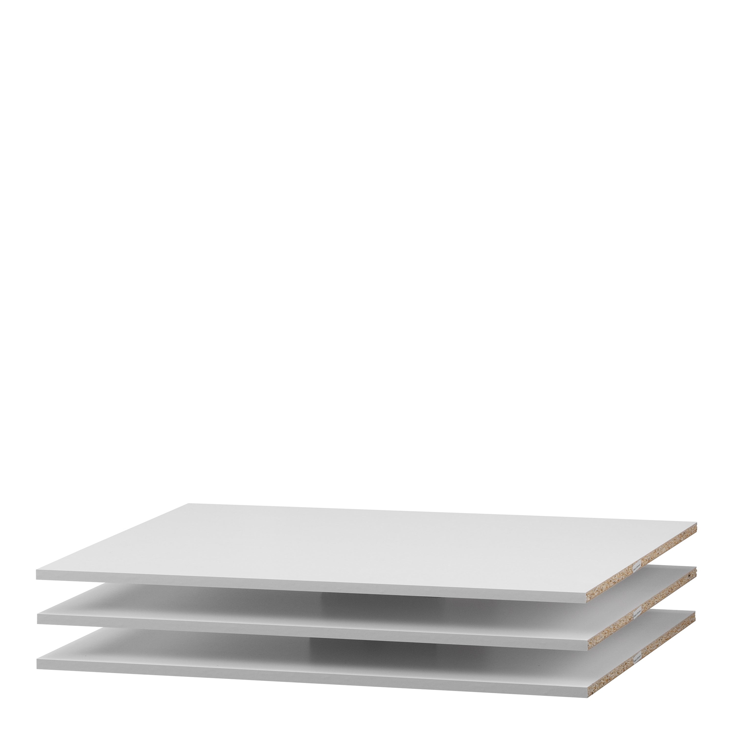 Verona Set Of 3 Shelves -wide (For 180cm Wardrobe) White Finish - FURNITURE CURLS