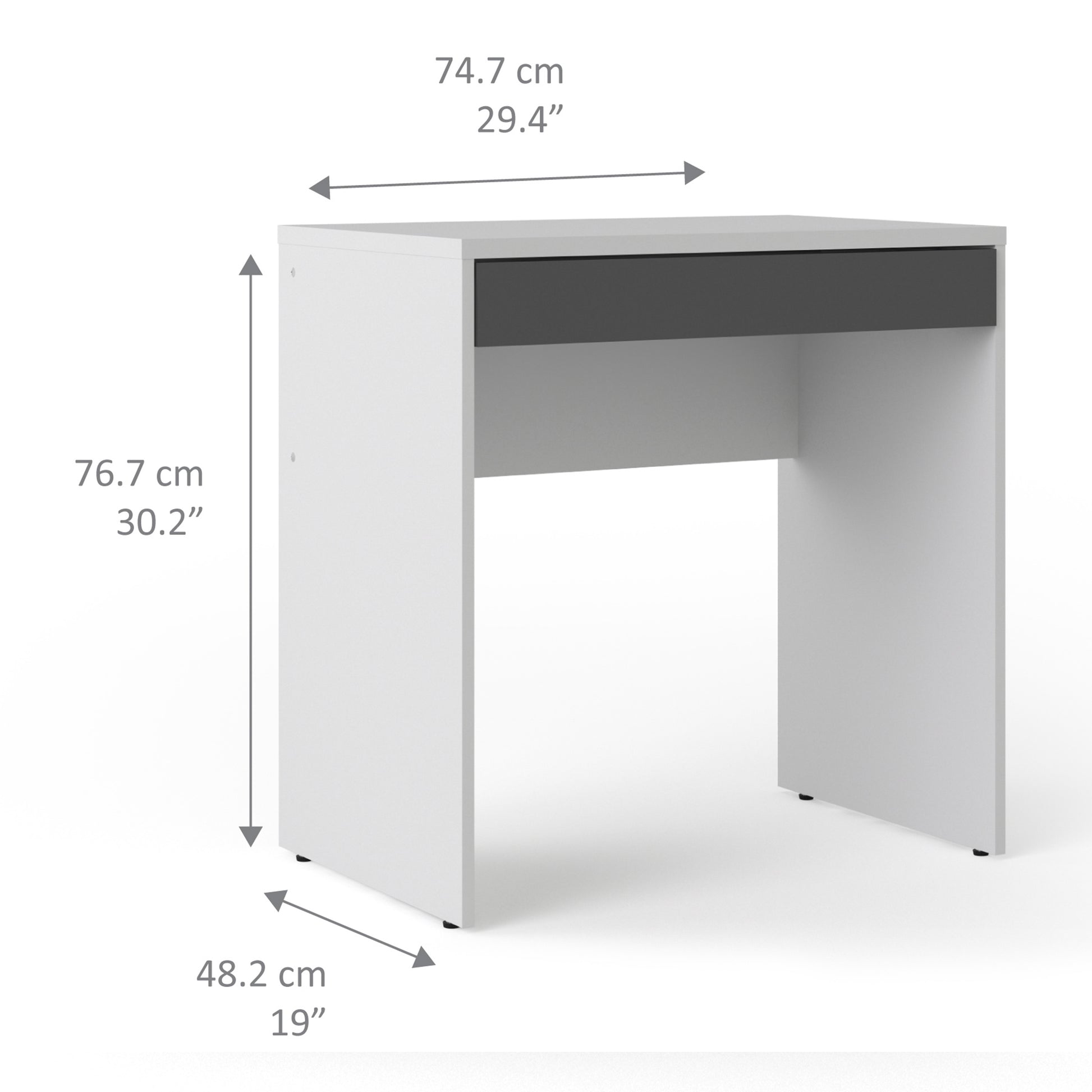 Function Plus Desk White Grey Or Mobile File Cabinet 2 Drawers +1 Shelf - FURNITURE CURLS