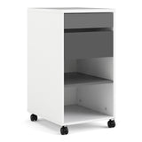 Function Plus Desk White Grey Or Mobile File Cabinet 2 Drawers +1 Shelf - FURNITURE CURLS