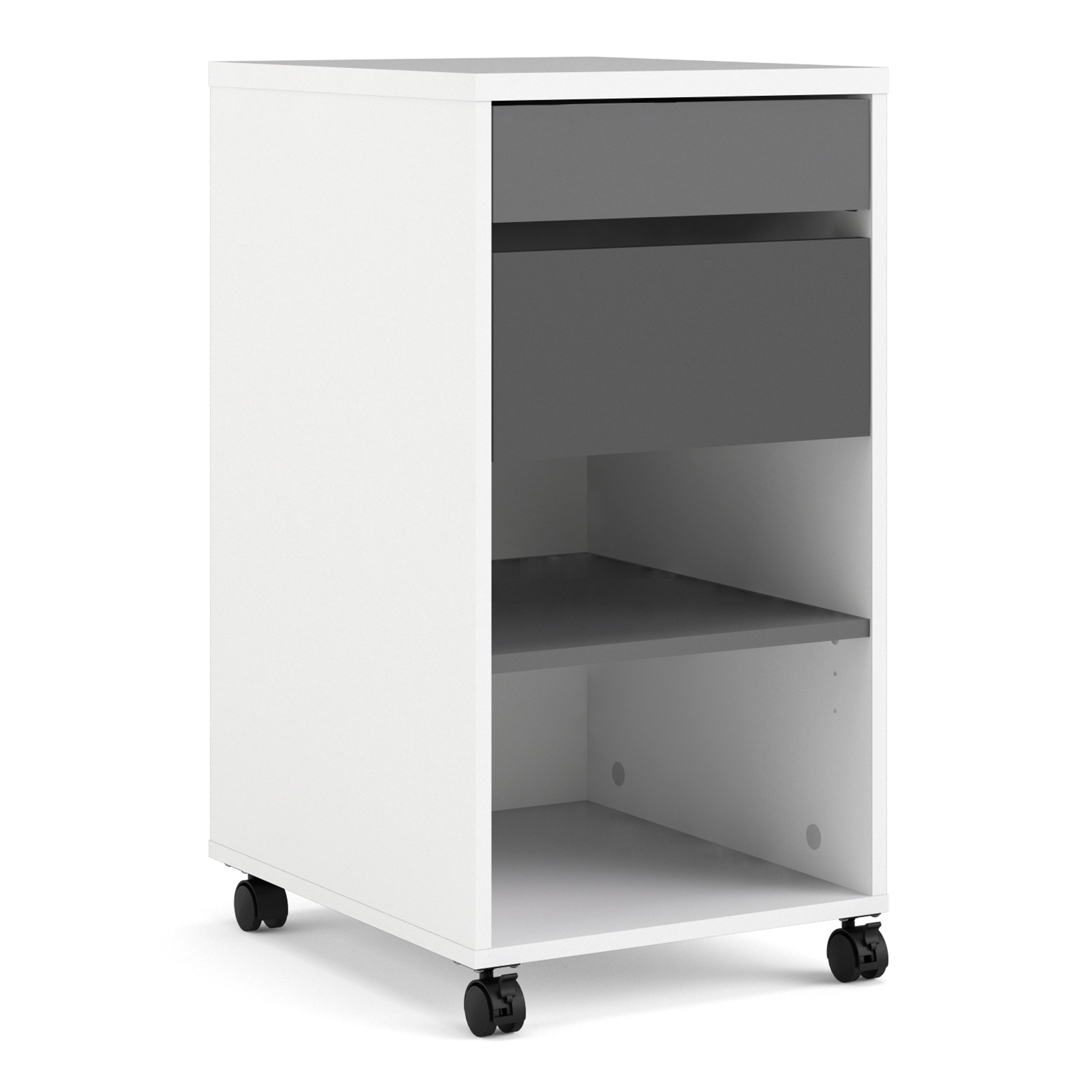 Function Plus Desk White Grey Or Mobile File Cabinet 2 Drawers +1 Shelf - FURNITURE CURLS