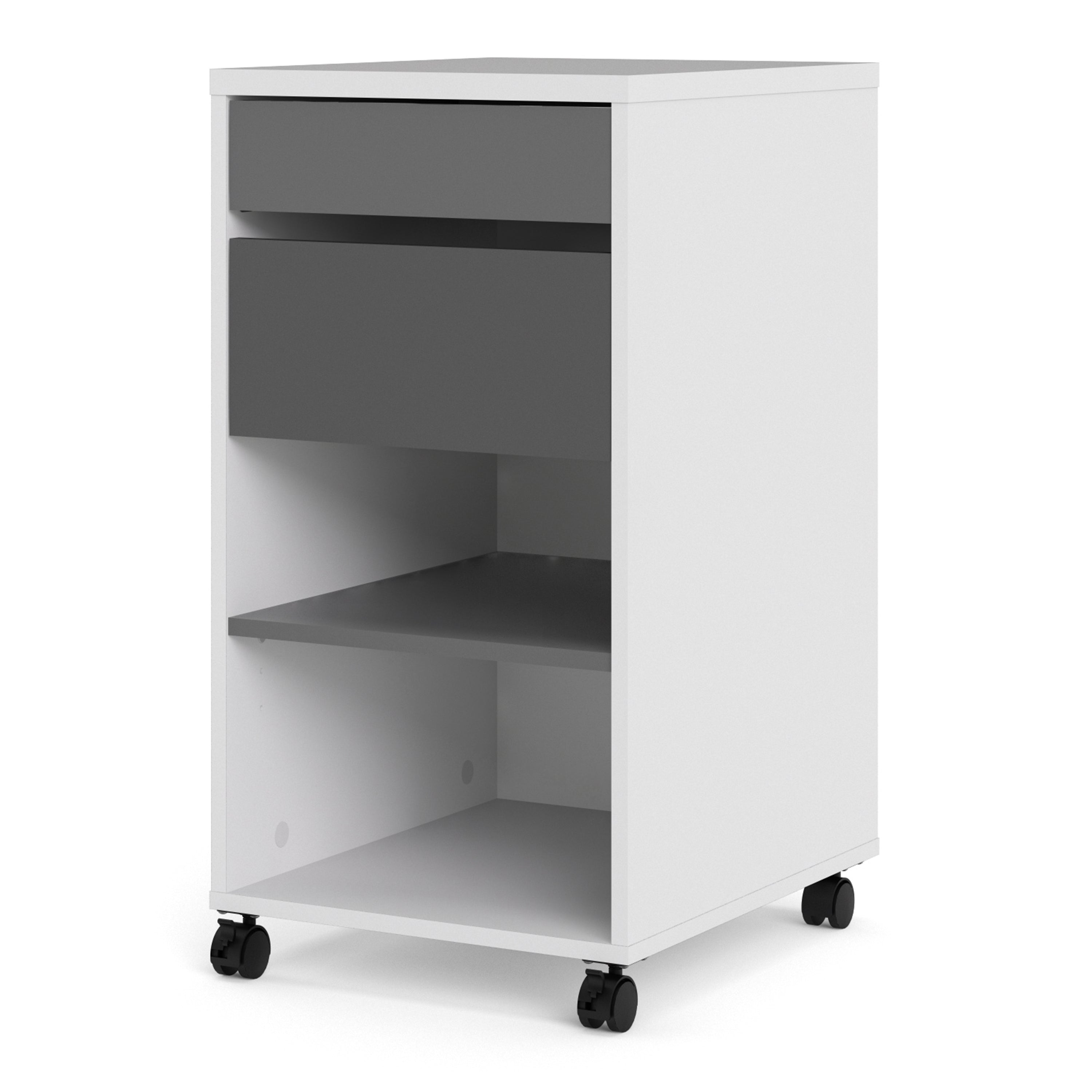 Function Plus Desk White Grey Or Mobile File Cabinet 2 Drawers +1 Shelf - FURNITURE CURLS