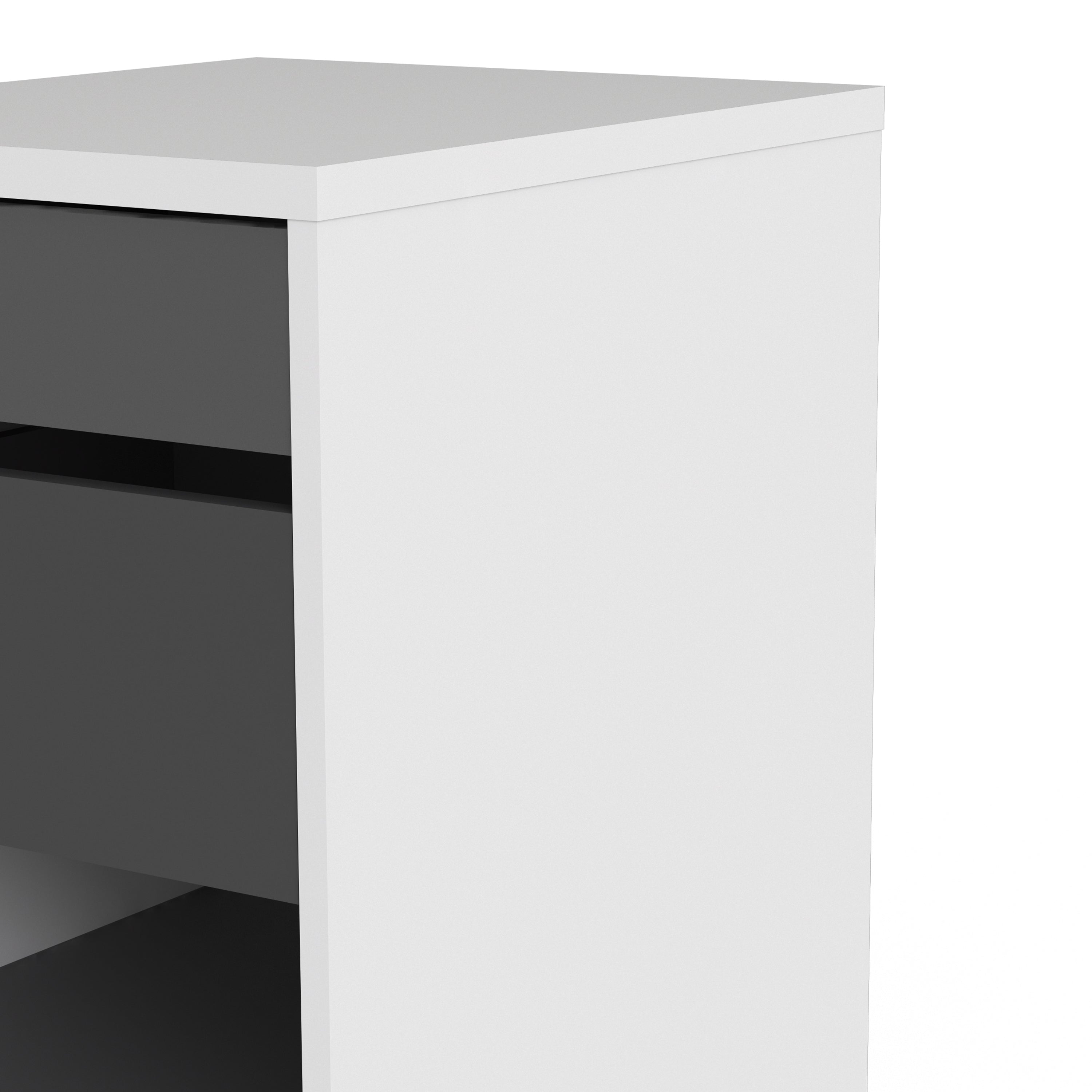 Function Plus Desk White Grey Or Mobile File Cabinet 2 Drawers +1 Shelf - FURNITURE CURLS