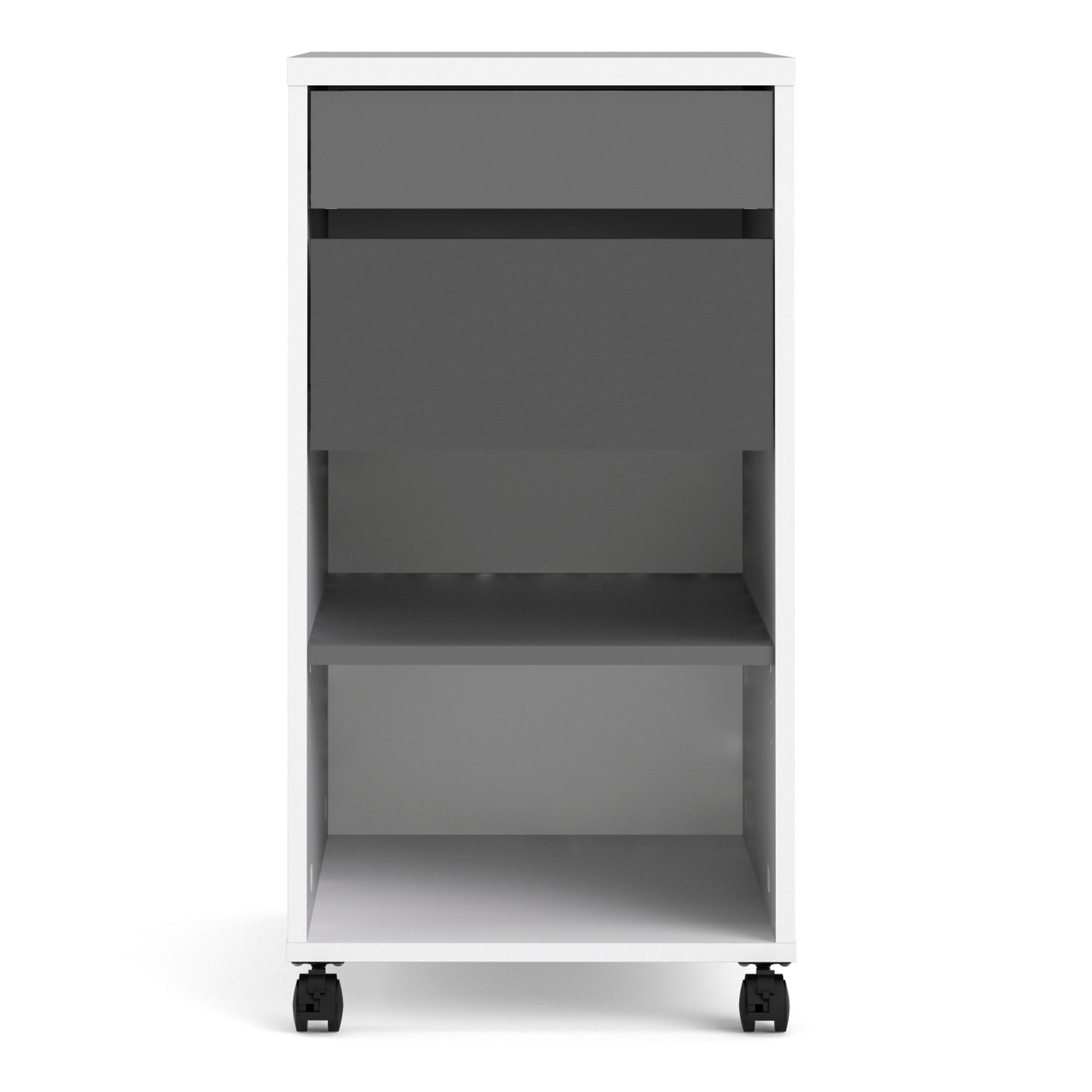 Function Plus Desk White Grey Or Mobile File Cabinet 2 Drawers +1 Shelf - FURNITURE CURLS