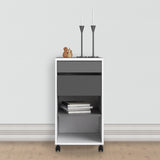 Function Plus Desk White Grey Or Mobile File Cabinet 2 Drawers +1 Shelf - FURNITURE CURLS
