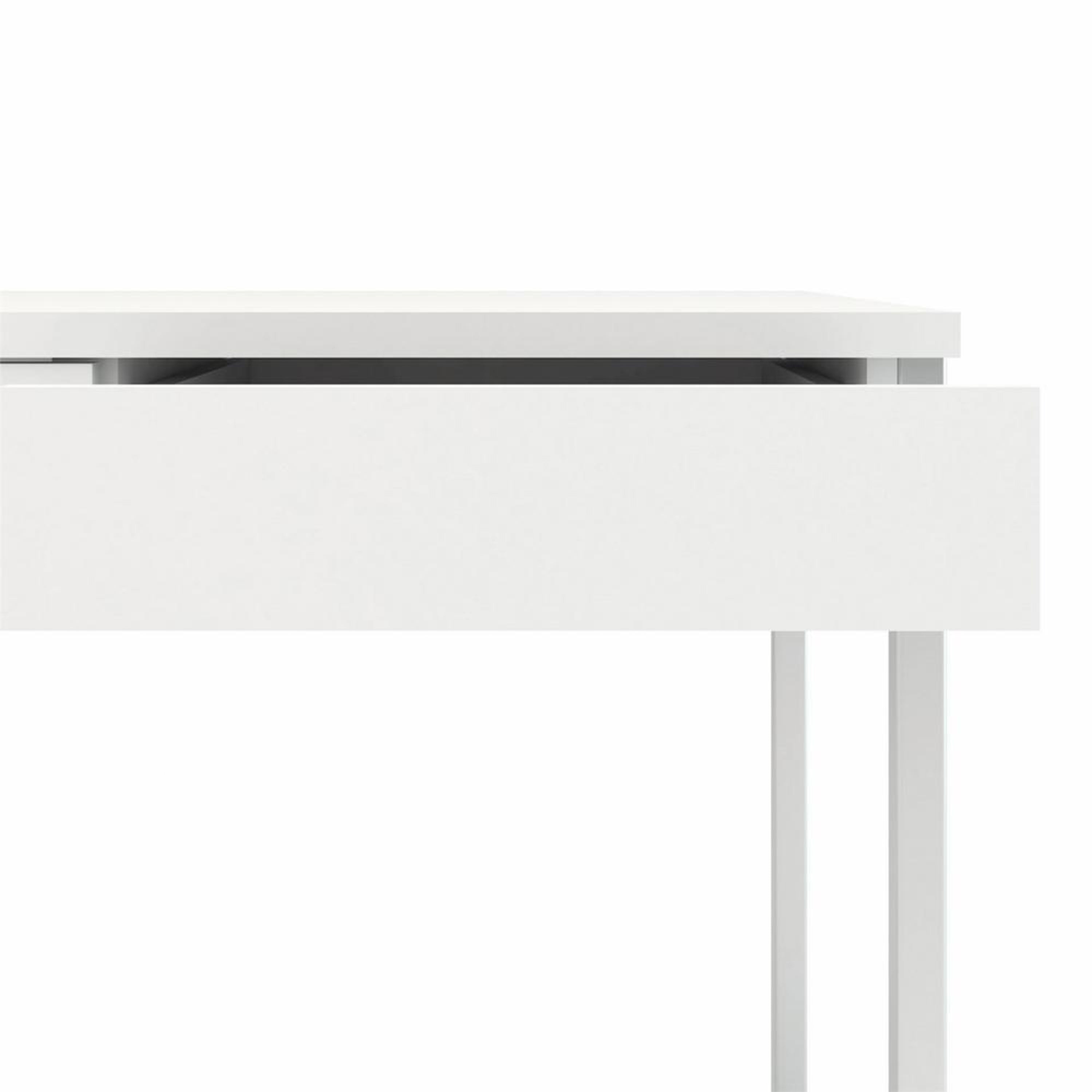 Function Plus Desk Gliding 3 Drawers In White - FURNITURE CURLS