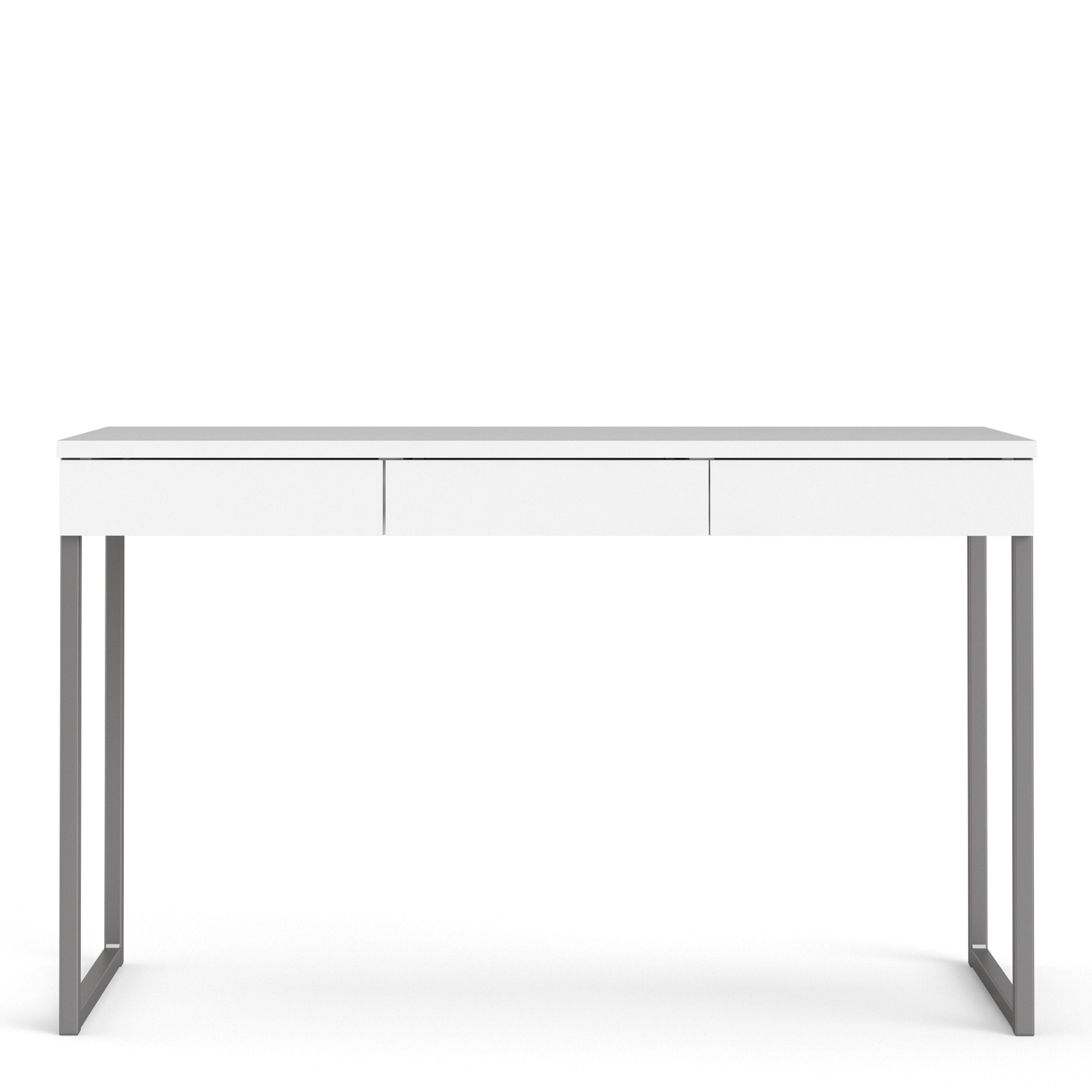 Function Plus Desk Gliding 3 Drawers In White - FURNITURE CURLS