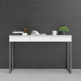 Function Plus Desk Gliding 3 Drawers In White - FURNITURE CURLS
