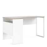 Function Plus Corner Desk 2drawers In White+Oak Or White+Truffle Oak Or Matt Black+Oak Or White+Grey - FURNITURE CURLS