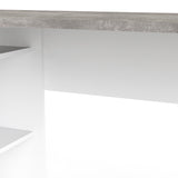 Function Plus Corner Desk 2drawers In White+Oak Or White+Truffle Oak Or Matt Black+Oak Or White+Grey - FURNITURE CURLS