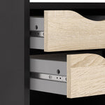 Function Plus Corner Desk 2drawers In White+Oak Or White+Truffle Oak Or Matt Black+Oak Or White+Grey - FURNITURE CURLS