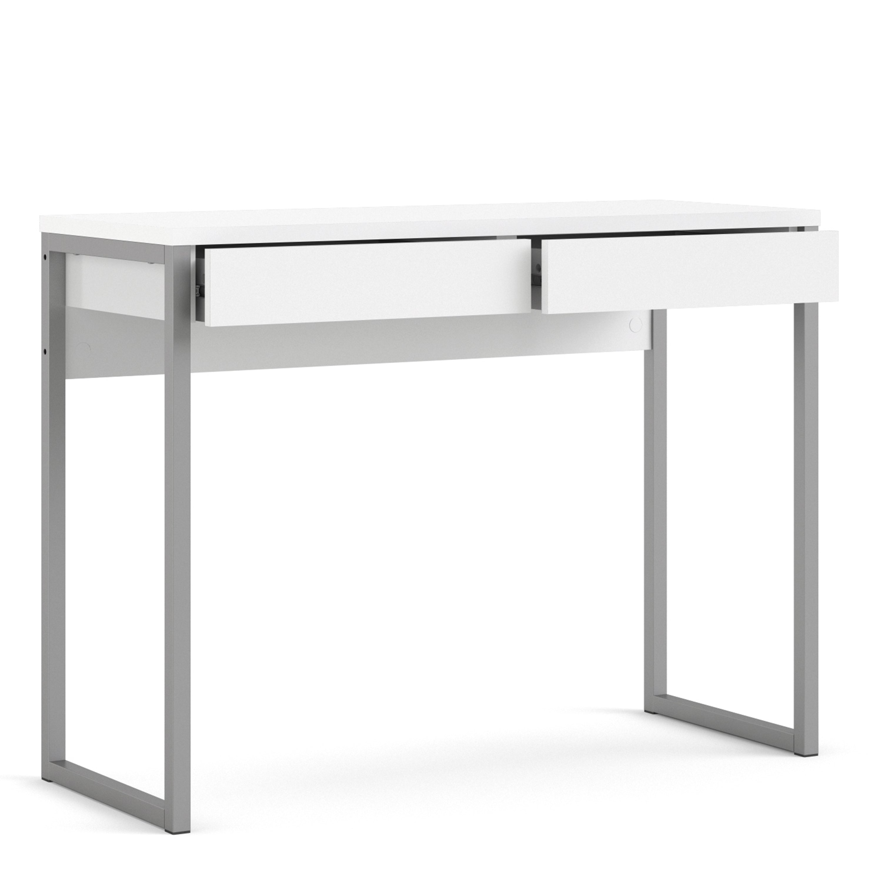 Function Plus Desk 2 Drawers In Oak Or Walnut Or White - FURNITURE CURLS