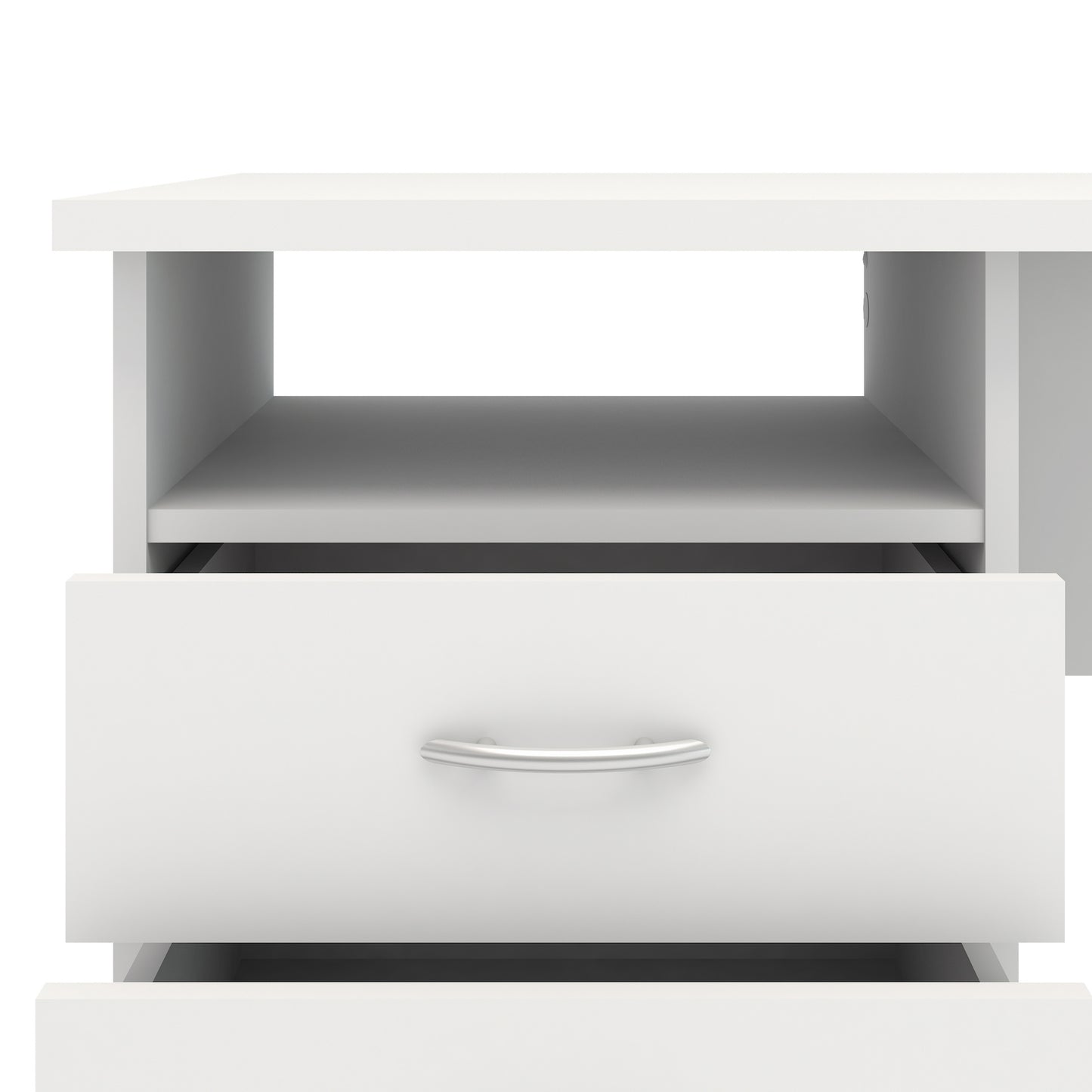 Function Plus Desk 3 Drawers - White Or  Oak+white Or Oak - FURNITURE CURLS