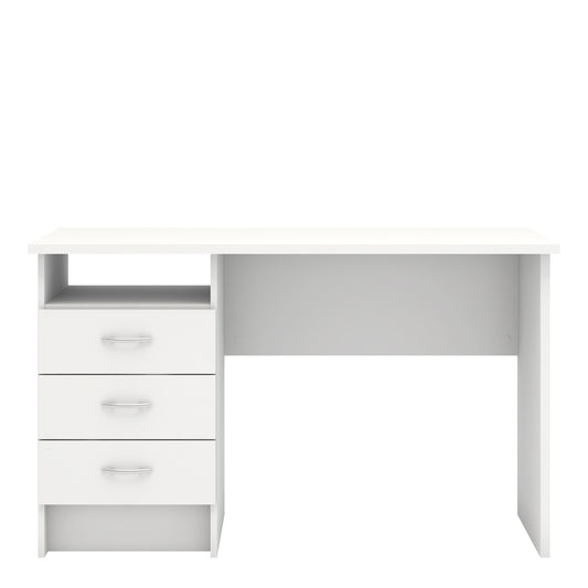 Function Plus Desk 3 Drawers - White Or  Oak+white Or Oak - FURNITURE CURLS