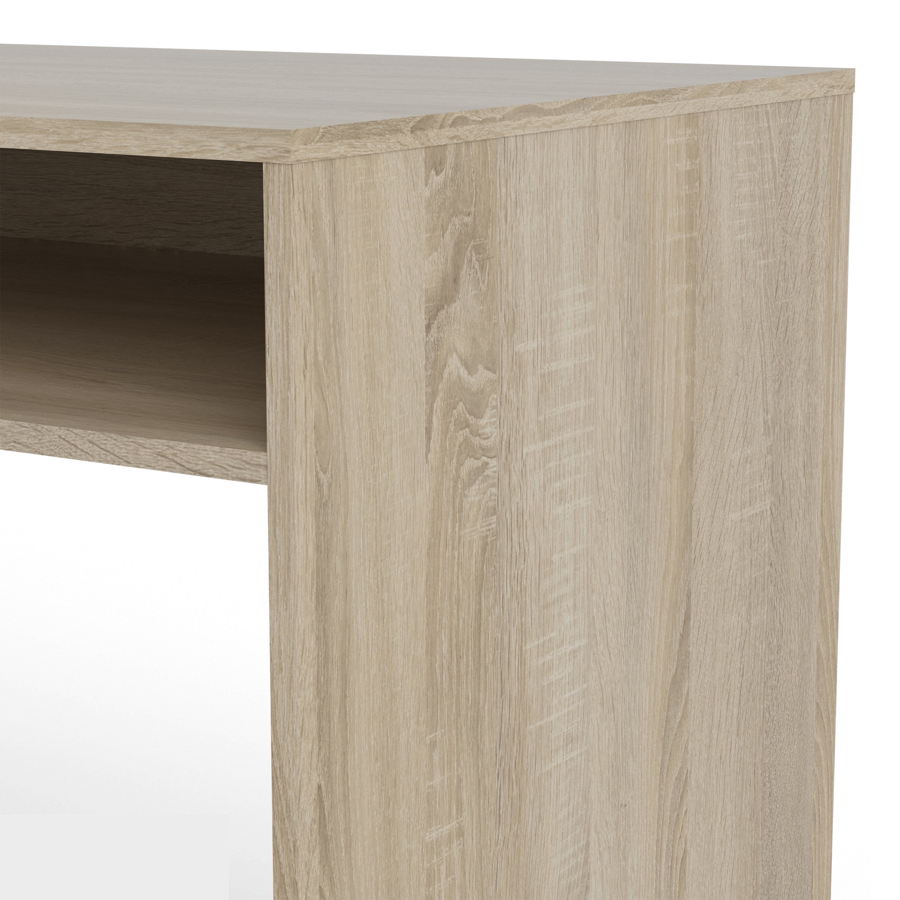 Function Plus Desk Multi-functional Desk With Drawer And 1 Door In White And Oak - FURNITURE CURLS