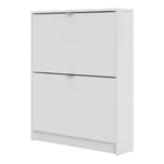 Shoes White Cabinet 2 Tilting Doors(1or2 Layers) - FURNITURE CURLS