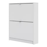 Shoes White Cabinet 2 Tilting Doors(1or2 Layers) - FURNITURE CURLS