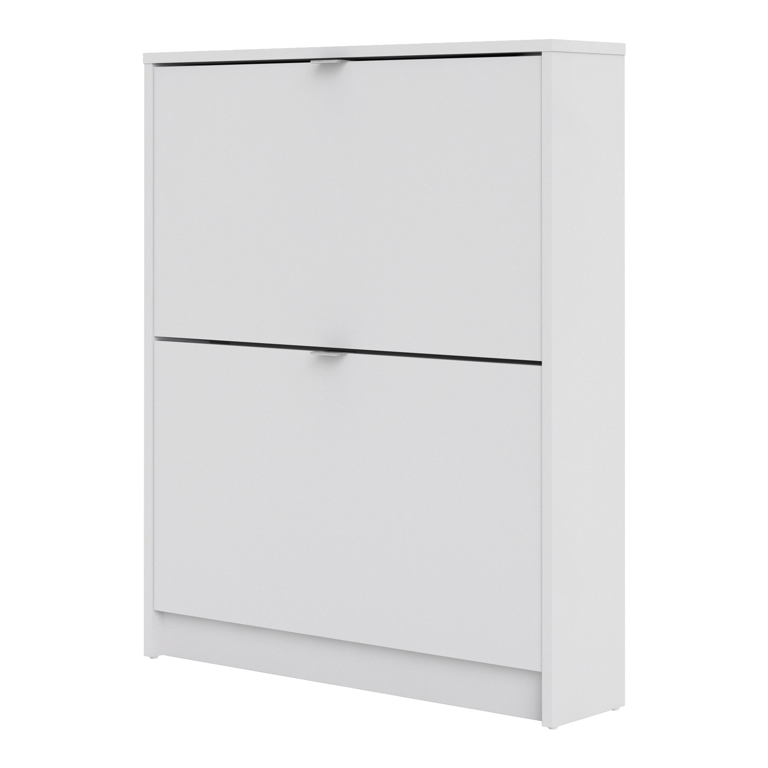 Shoes White Cabinet 2 Tilting Doors(1or2 Layers) - FURNITURE CURLS