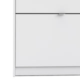 Shoes White Cabinet 2 Tilting Doors(1or2 Layers) - FURNITURE CURLS
