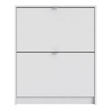 Shoes White Cabinet 2 Tilting Doors(1or2 Layers) - FURNITURE CURLS