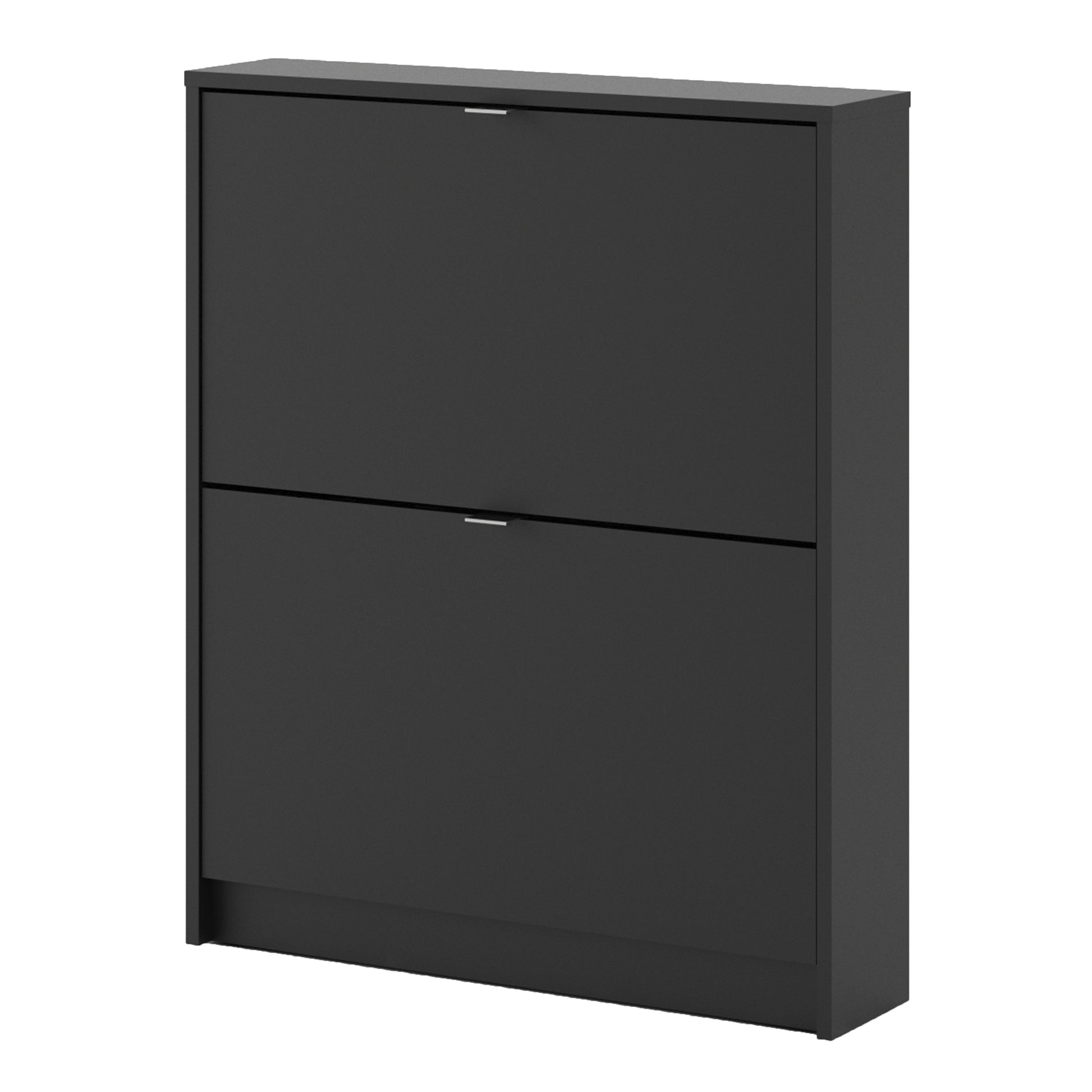 Shoes Matt Black Cabinet 2 Tilting Doors(1or2 Layers) - FURNITURE CURLS