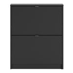 Shoes Matt Black Cabinet 2 Tilting Doors(1or2 Layers) - FURNITURE CURLS
