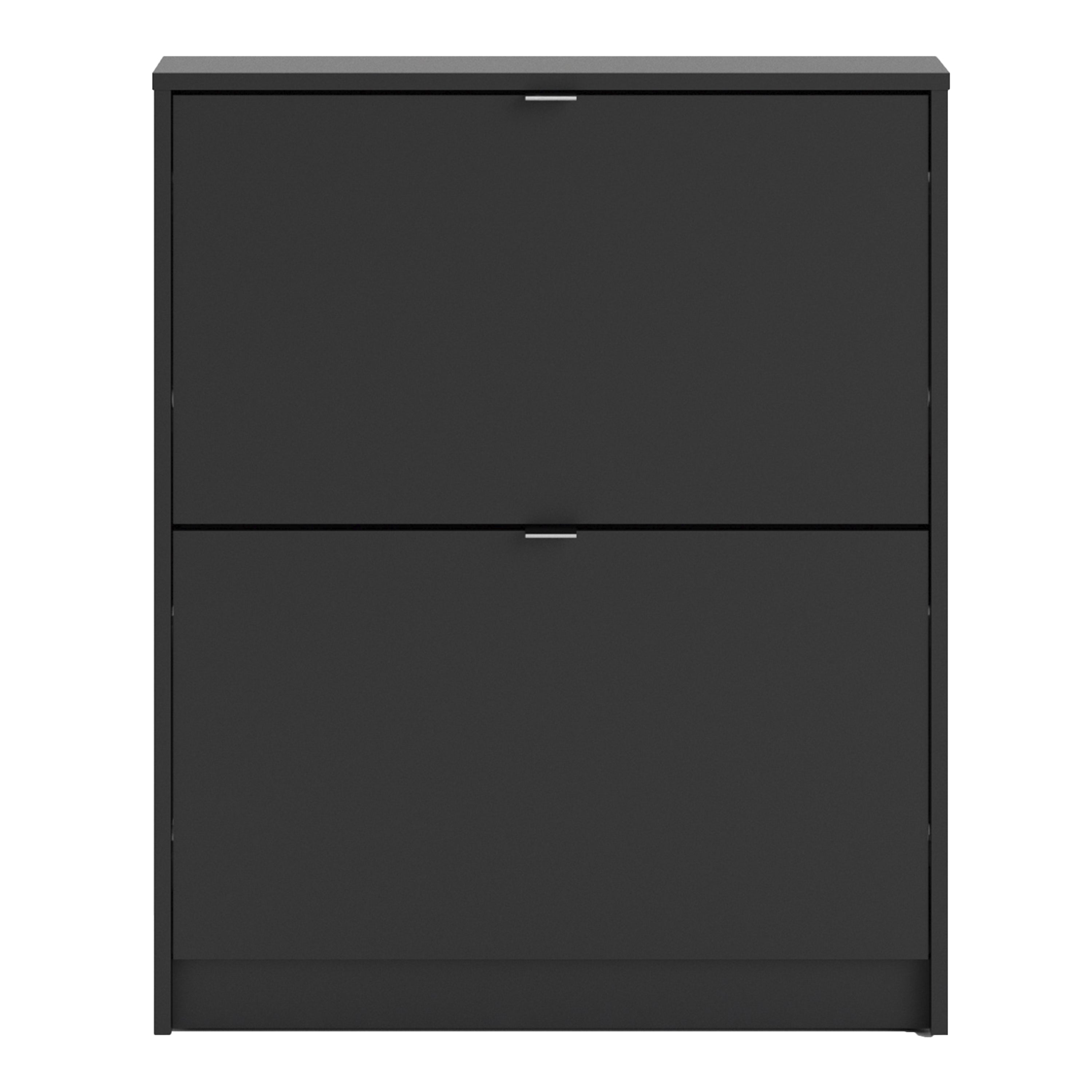 Shoes Matt Black Cabinet 2 Tilting Doors(1or2 Layers) - FURNITURE CURLS
