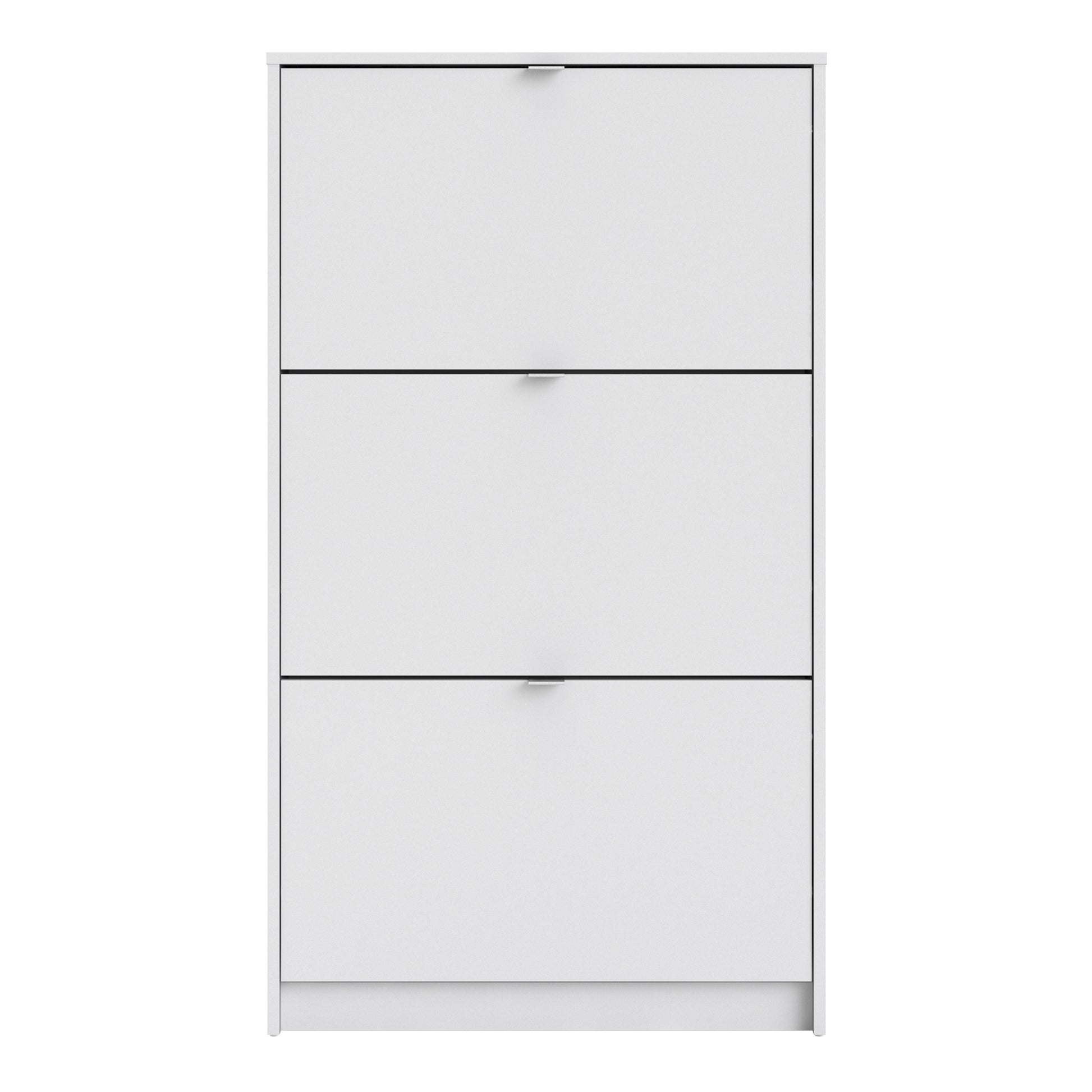 Shoes White Cabinet 3 Tilting Doors (1or2 Layers) - FURNITURE CURLS